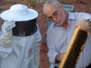 Apivita的Founder每天與蜜蜂為伴,當然不用穿防衛衣啦!